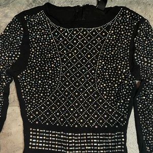 Black with rhinestones homecoming dress